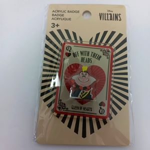 Disney Alice In Wonderland Queen Of Hearts Badge Pin